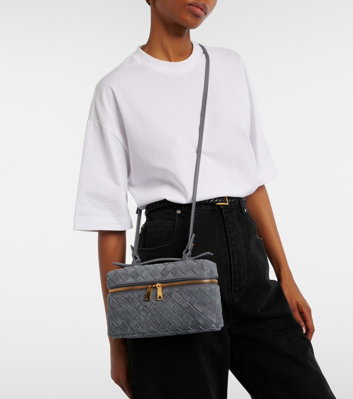 Bottega Veneta Bang Bang Intrecciato suede vanity bag