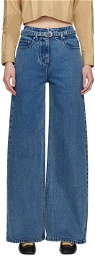 3.1 Phillip Lim Blue Belted Jeans