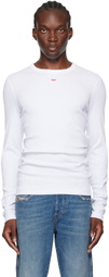 Diesel White D-Ribber-Ls-N Long Sleeve T-Shirt