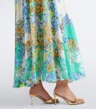 Camilla Embellished printed silk maxi dress