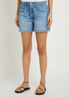 Rag & Bone Denim Print Terry Shorts Blue