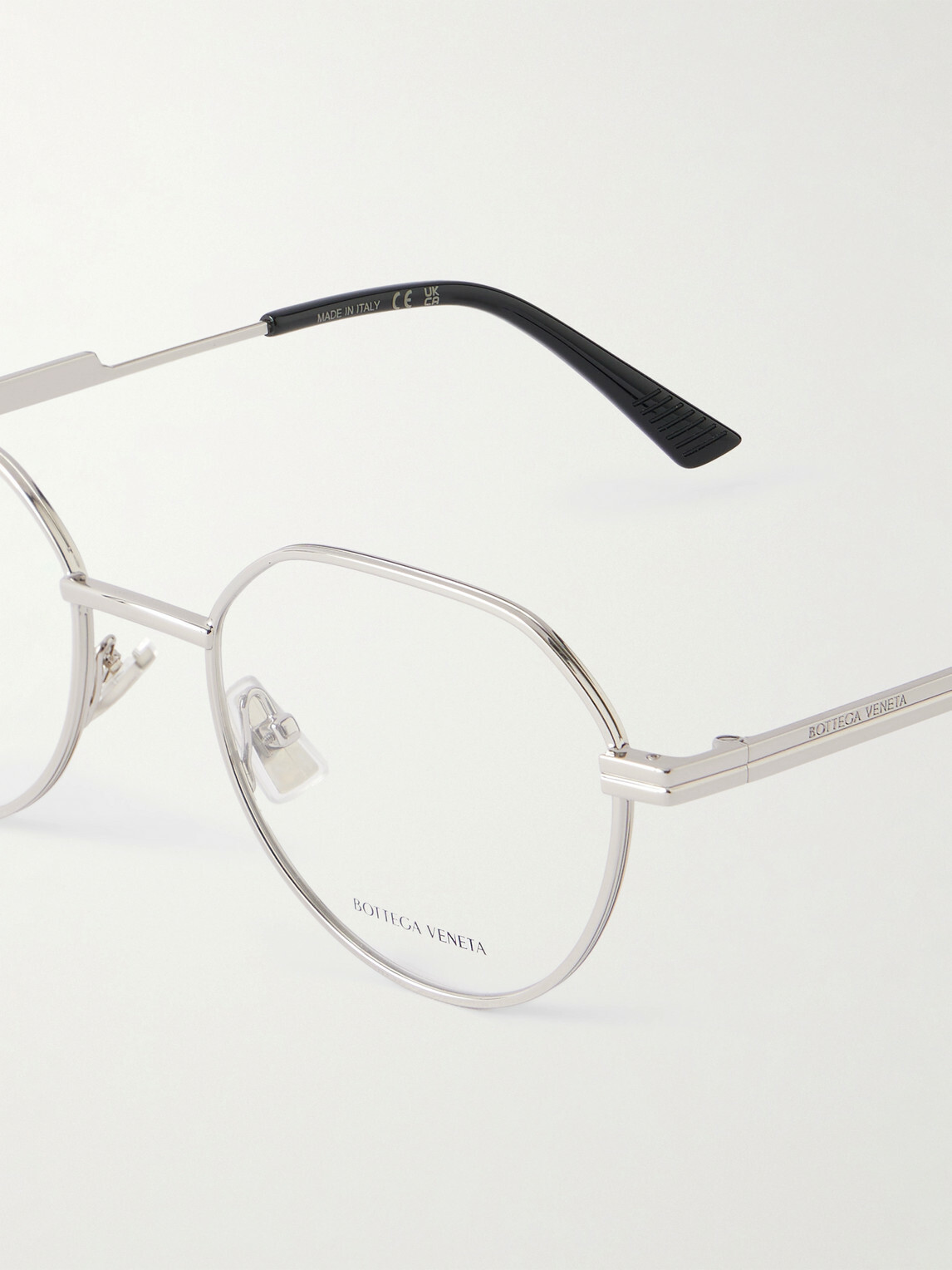 Bottega Veneta - Dash Panthos Round-Frame Silver-Tone Optical Glasses