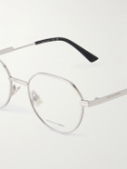 Bottega Veneta - Dash Panthos Round-Frame Silver-Tone Optical Glasses