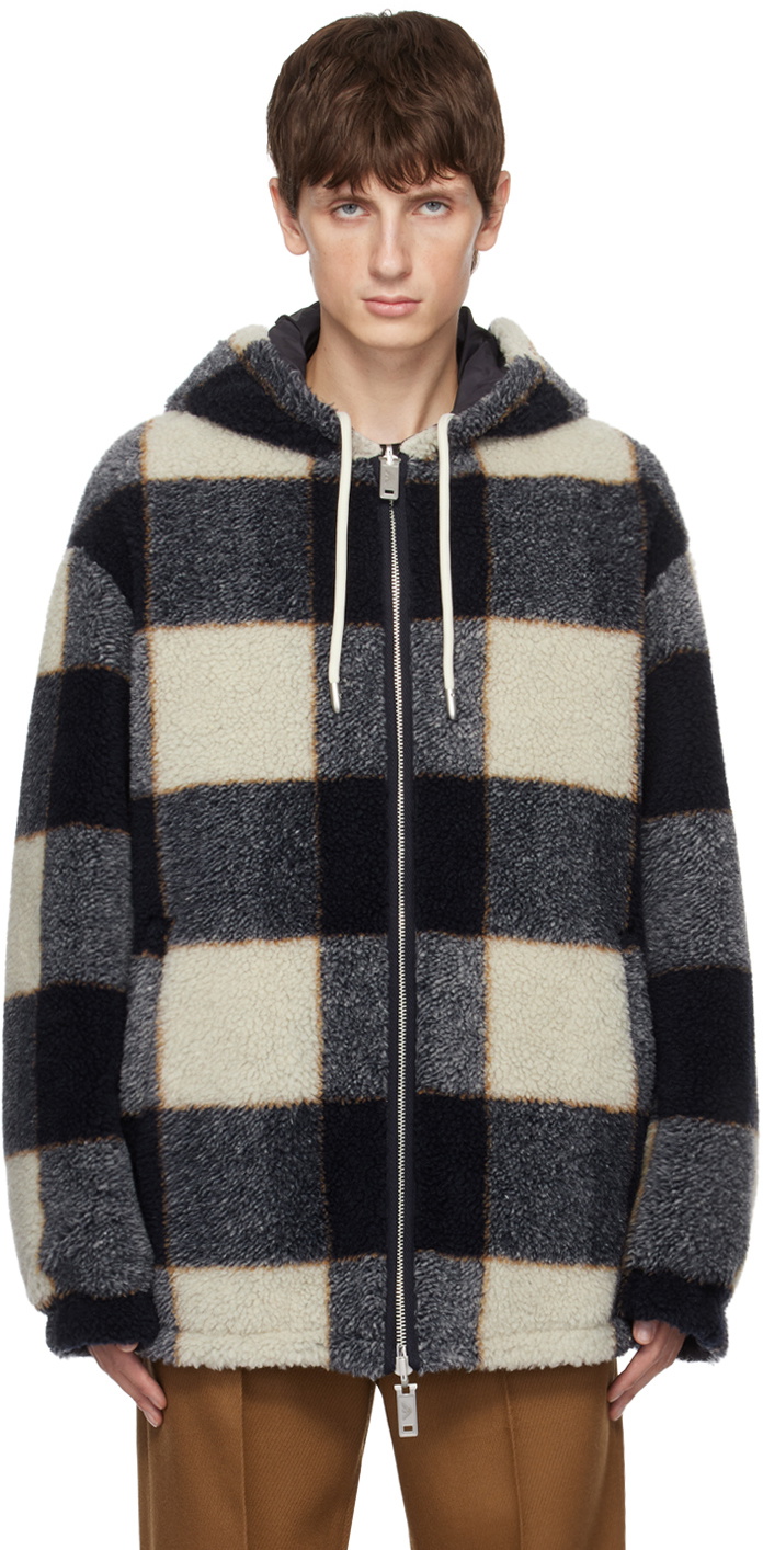 Emporio Armani Blue Check Reversible Jacket