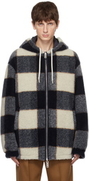 Emporio Armani Blue Check Reversible Jacket