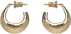 Lemaire Gold Curved Mini Drop Earrings