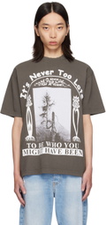 Online Ceramics Brown 'It's Never Too Late' T-Shirt