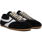 Dries Van Noten Black & White Suede Sneakers