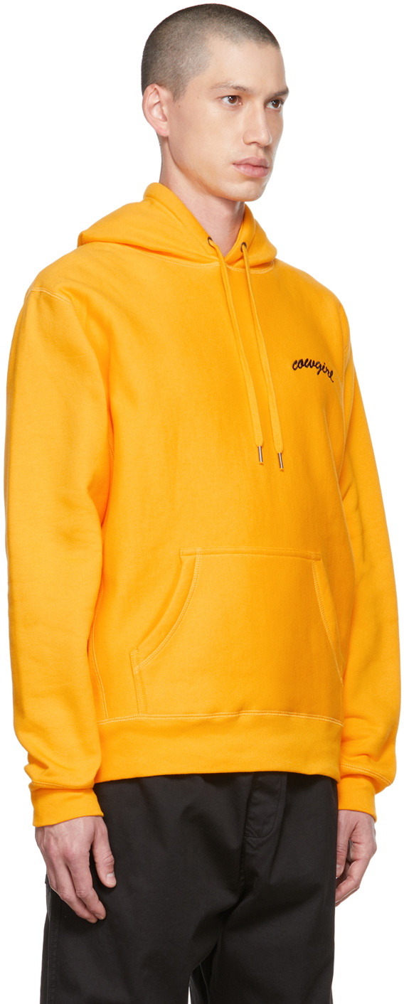 Cowgirl Blue Co Yellow Script Hoodie