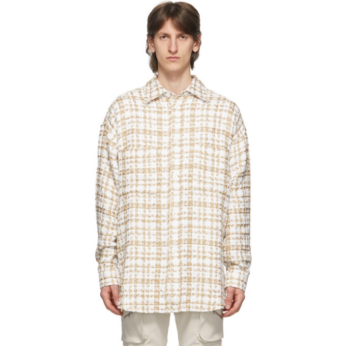 Photo: Faith Connexion Off-White and Gold Tweed Overshirt