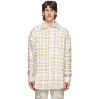 Faith Connexion Off-White and Gold Tweed Overshirt