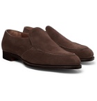 Edward Green - Lewes Suede Loafers - Brown