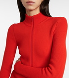 Loewe Zip-up wool-blend midi dress