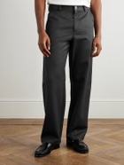 Versace - Straight-Leg Wool-Mouliné Trouser - Gray