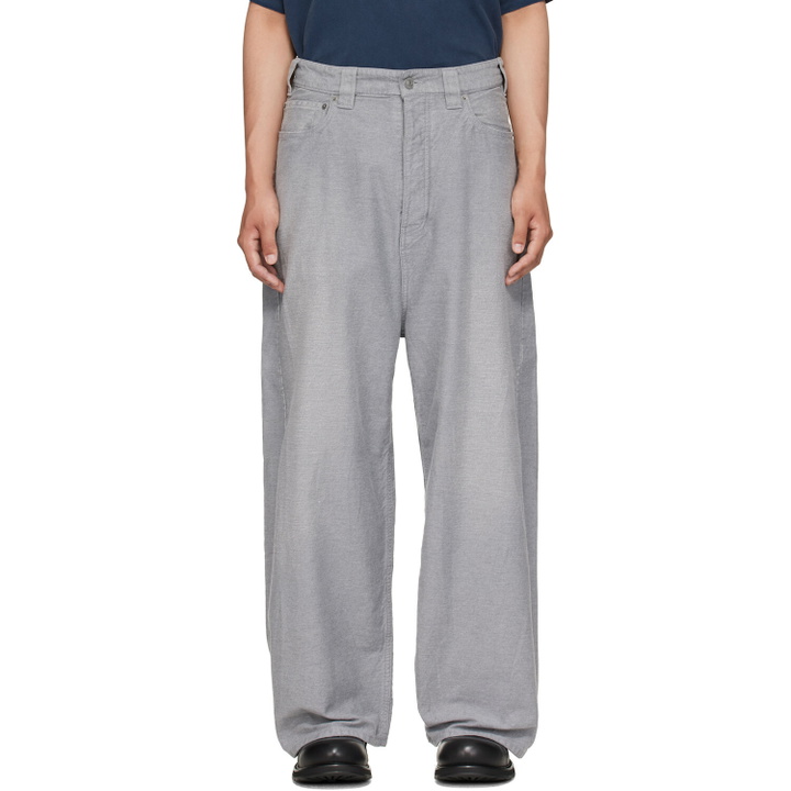 Photo: Balenciaga Gray Trompe L'œil Jeans