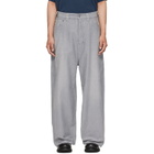Balenciaga Gray Trompe L'œil Jeans