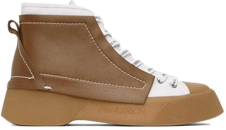 Photo: JW Anderson White & Brown Trainer Sneakers