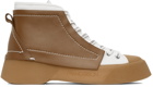 JW Anderson White & Brown Trainer Sneakers