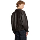 Dunst Brown Oversized Vintage Leather Jacket