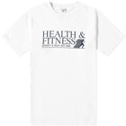 Sporty & Rich Men's Health & Fitness T-Shirt in White/Navy