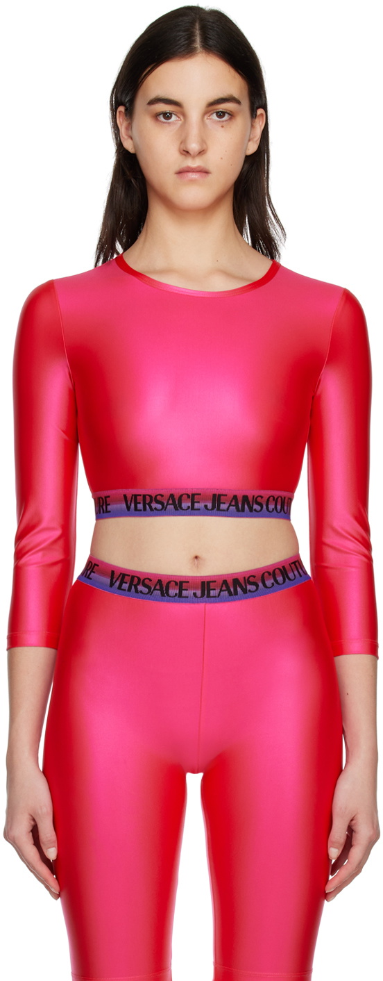 Versace Jeans Couture LYCRA SHINY - Leggings - Trousers - hot pink
