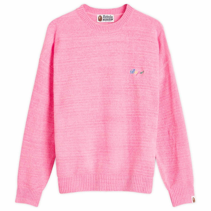 Photo: A Bathing Ape Women's Bape Knit Jumper in Pink 