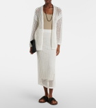 Max Mara Gelo open-knit cotton wrap cardigan