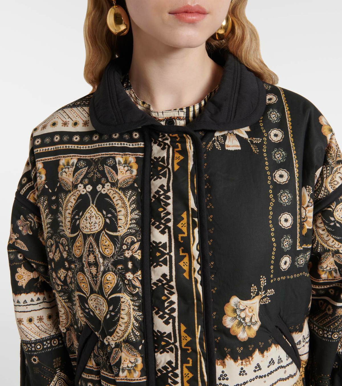 Marant Etoile Granger printed cotton bomber jacket
