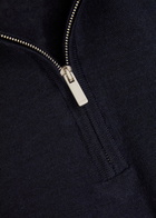 Lardini Fine-knit Wool-blend Polo Shirt Navy