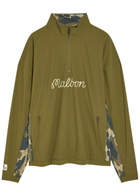 Malbon Tour Divot Logo Camouflage Half-zip Stretch-jersey Jacket Multicoloured