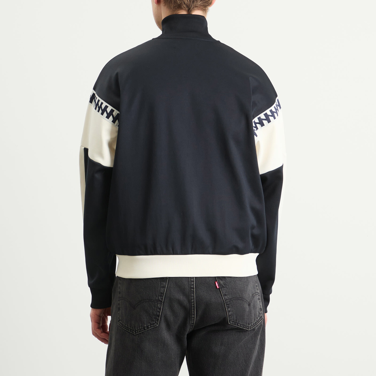 Fred Perry Men's Meyba Cut And Sew Track Jacket in Navy