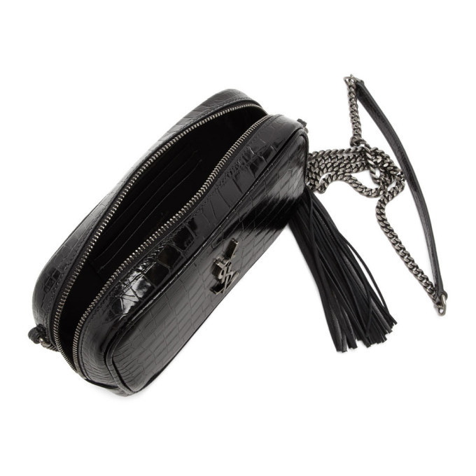 Lou Croc Embossed Patent Leather Camera Bag