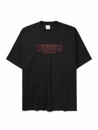 VETEMENTS - Oversized Cotton-Jersey T-Shirt - Black