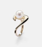 Mateo Pearl Curl 14kt gold ring with freshwater pearl