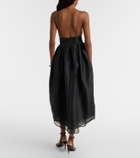 Khaite Colette silk tulle midi dress