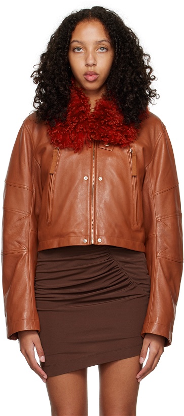 Photo: Helmut Lang Tan Astro Leather Jacket