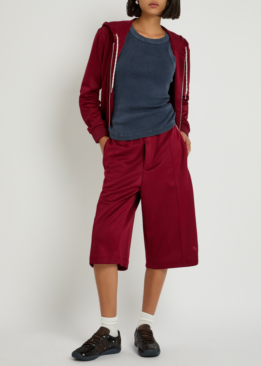 Adidas X Wales Bonner X Wales Bonner Jersey Track Shorts Burgundy