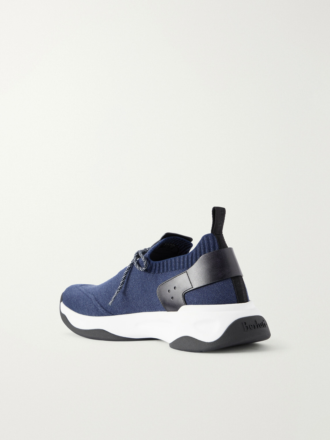 Berluti - Shadow Leather-Trimmed Mesh Sneakers - Blue