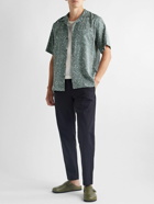 Theory - Noll Camp-Collar Floral-Print Lyocell Shirt - Green