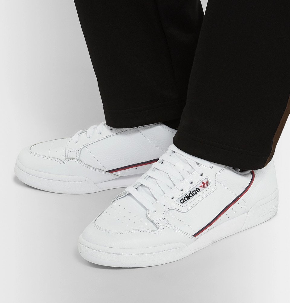 adidas Originals - Continental 80 Grosgrain-Trimmed Leather Sneakers ...