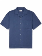 Universal Works - Convertible-Collar Garment-Dyed Hemp and Cotton-Blend Shirt - Blue