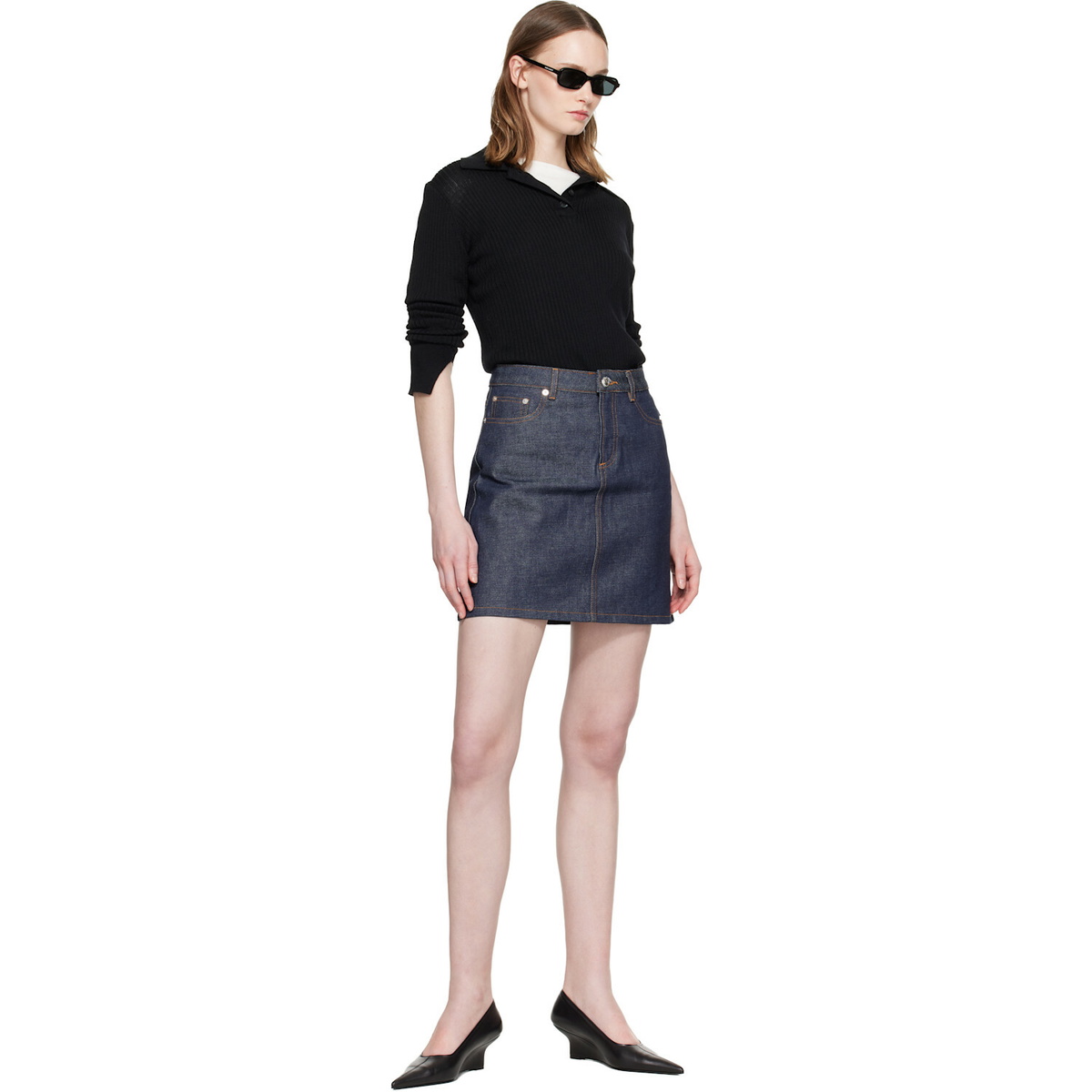 A.P.C. Indigo Standard Denim Miniskirt