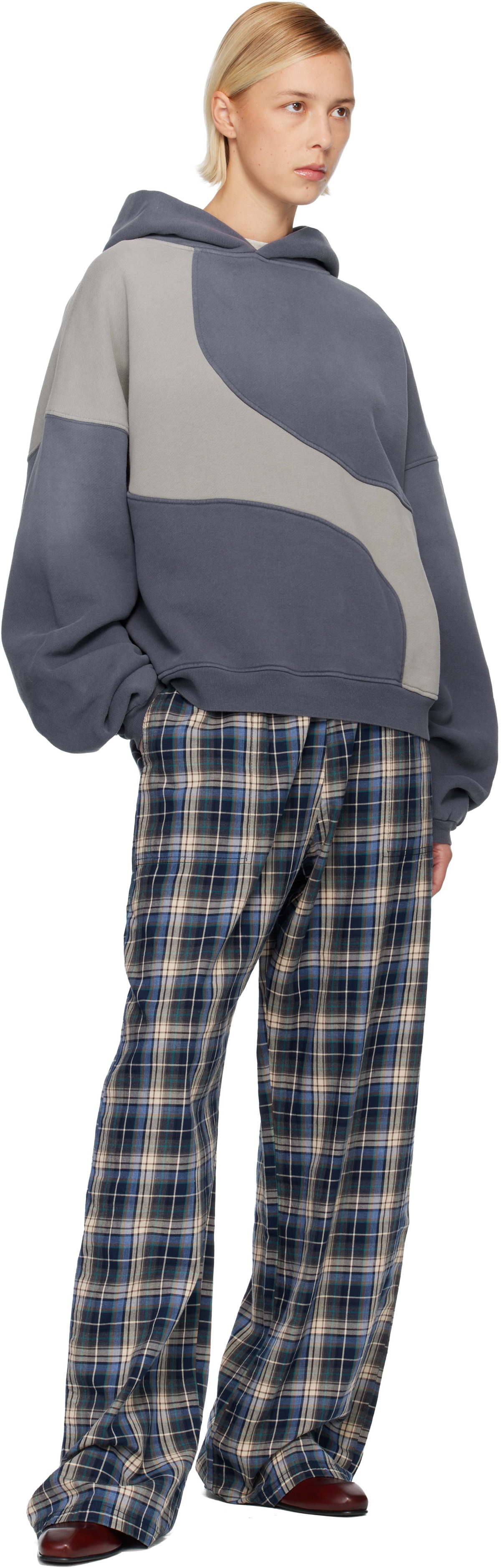 ERL Gray Wave Hoodie