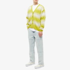 Pop Trading Company Men's Cardigan in Off White/Lime