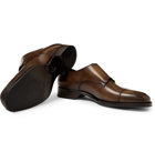 TOM FORD - Wessex Leather Monk-Strap Shoes - Brown