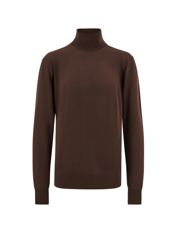 Photo: Ferragamo Mens High neck pullover in Brown