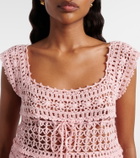 Anna Kosturova Deauville crochet cotton crop top