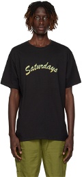 Saturdays NYC Black Horizon Script T-Shirt