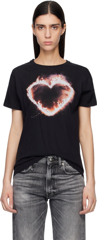 Photo: R13 Black Flaming Heart Boy T-shirt