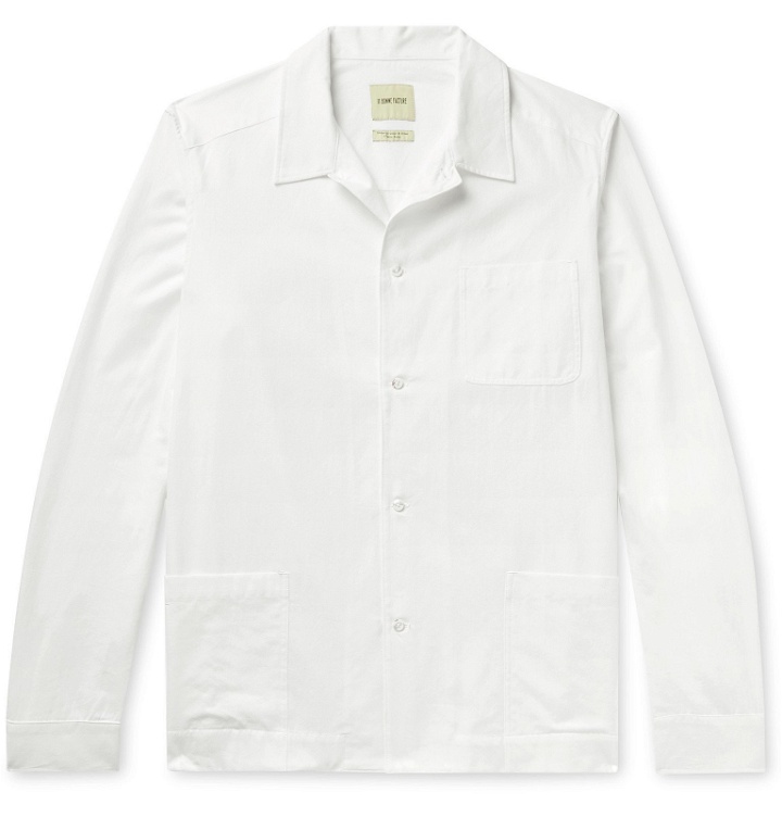 Photo: De Bonne Facture - Camp-Collar Cotton-Poplin Shirt Jacket - White